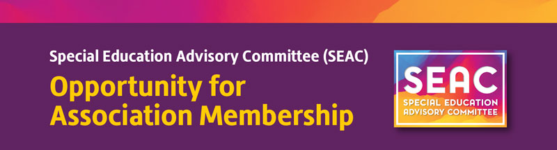 Special Education Advisory Committee Opportunity for Association Membership