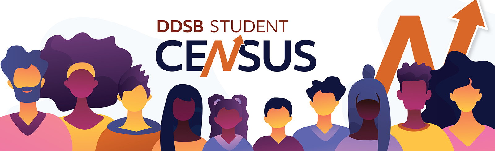 Student Census logo with student faceless icons displaying as a group