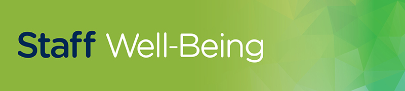 Staff Well-Being on green background