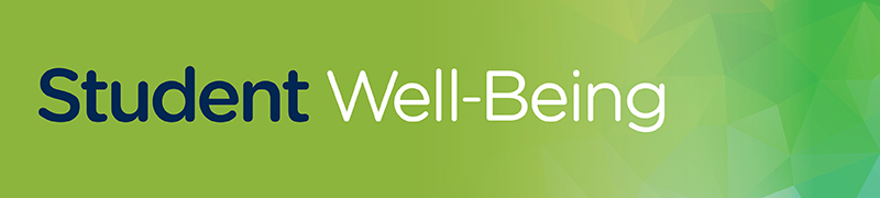 Student Well-Being on green background