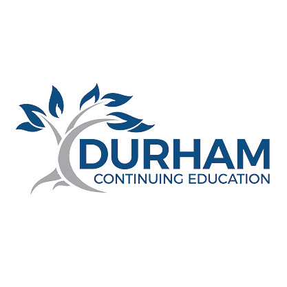 Durham Continuing Education logo with blue tree