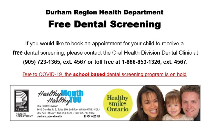 Durham Region Free Dental Screening