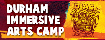 Durham Immersive Arts Camp with 2026 student drawn logo