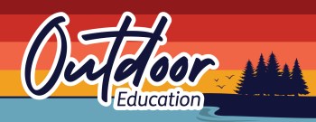 Outdoor Education logo on colourful background
