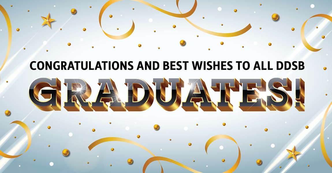 confetti on white background with Gratulations Graduates text