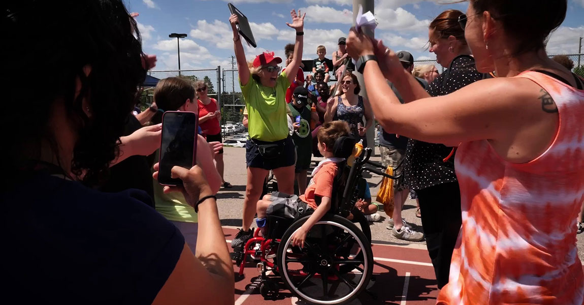 inclusive education students at track meet