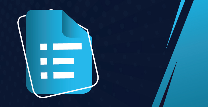 document icon on blue background