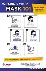Poster: DDSB Wearing your Mask 101